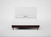 Shallow Divan Bed Base Super King / Smart Luxe Velvet Acorn / Light Turned Wood