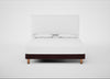 Shallow Divan Bed Base Super King / Smart Luxe Velvet Acorn / Light Solid Wood