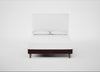 Shallow Divan Bed Base King / Smart Luxe Velvet Acorn / Light Turned Wood