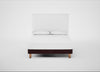 Shallow Divan Bed Base King / Smart Luxe Velvet Acorn / Light Solid Wood