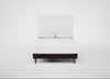 Shallow Divan Bed Base Double / Smart Luxe Velvet Acorn / Light Turned Wood