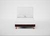 Shallow Divan Bed Base Double / Smart Luxe Velvet Acorn / Light Solid Wood