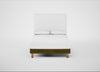 Shallow Divan Bed Base Double / Smart Luxe Velvet Peridot / Light Solid Wood