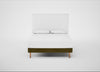 Shallow Divan Bed Base King / Smart Luxe Velvet Peridot / Light Stem