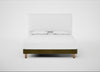 Shallow Divan Bed Base Super King / Smart Luxe Velvet Peridot / Light Solid Wood