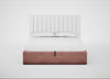 Lift Storage Divan Bed Base Super King / Natural / Smart Luxe Velvet Dusky Pink