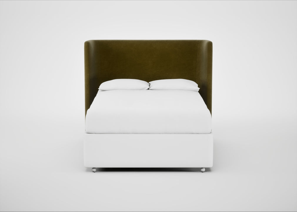 Monroe Headboard Double - Storage Divan / Smart Luxe Velvet Peridot