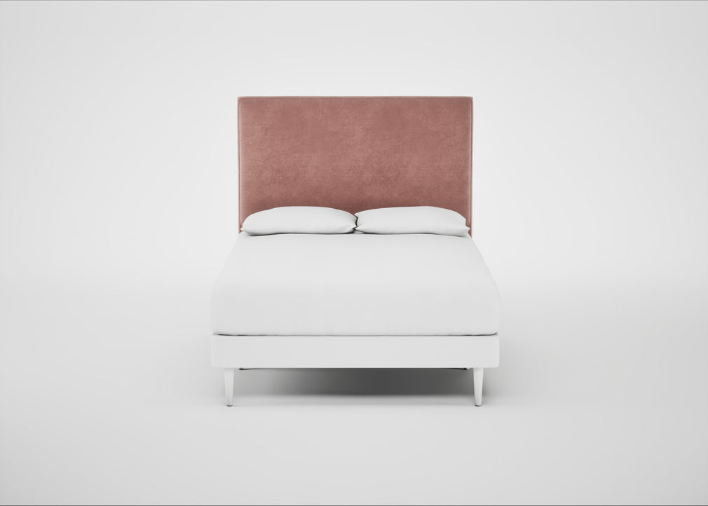 Newman Headboard Double - Storage Divan / Smart Luxe Velvet Dusky Pink