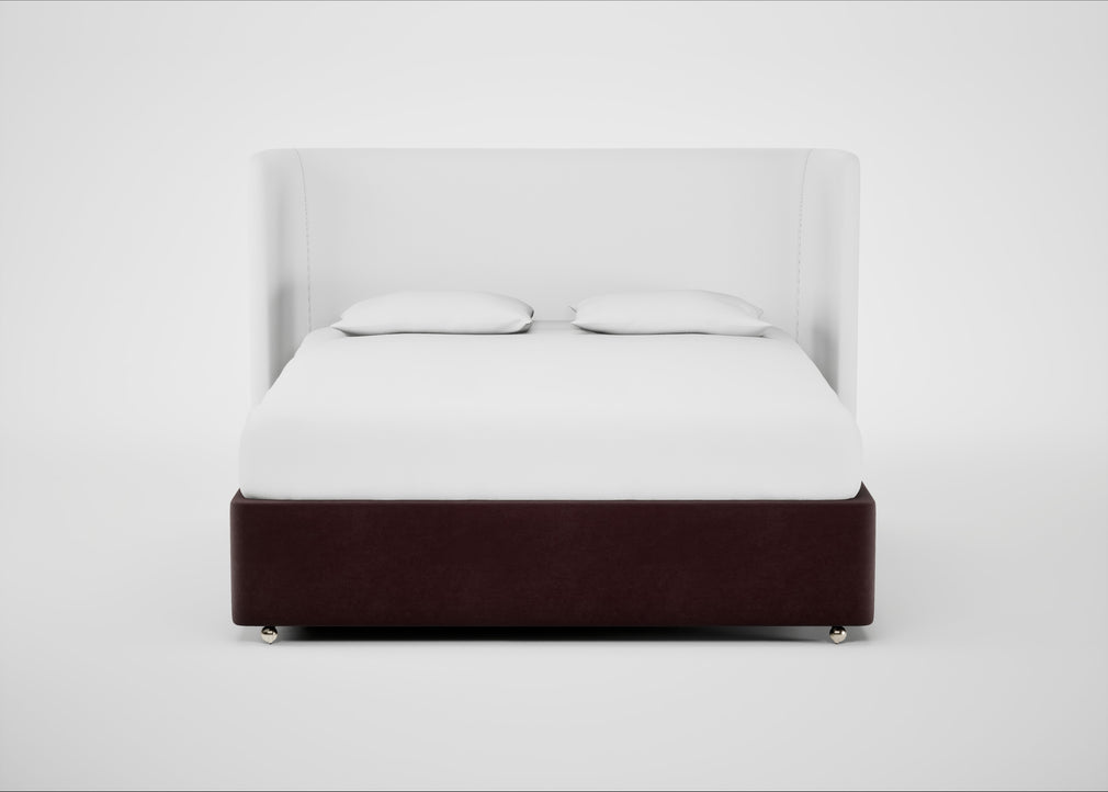 Deep Divan Bed Base Super King / 2 Footend 2 Continental / Smart Luxe Velvet Acorn