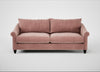 Devon 4 Seater Sofa Smart Luxe Velvet Dusky Pink / Black