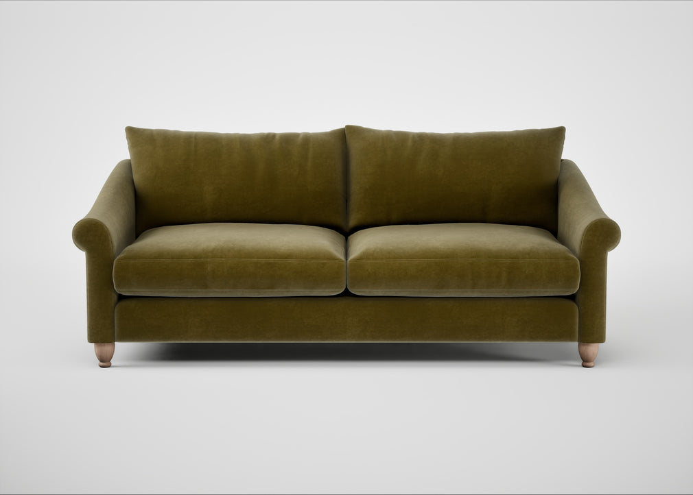 Devon 4 Seater Sofa Smart Luxe Velvet Peridot / Natural
