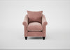 Devon Armchair Smart Luxe Velvet Dusky Pink / Black