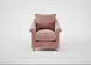 Devon Armchair Smart Luxe Velvet Dusky Pink / Natural