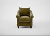 Devon Armchair Smart Luxe Velvet Peridot / Walnut Stained