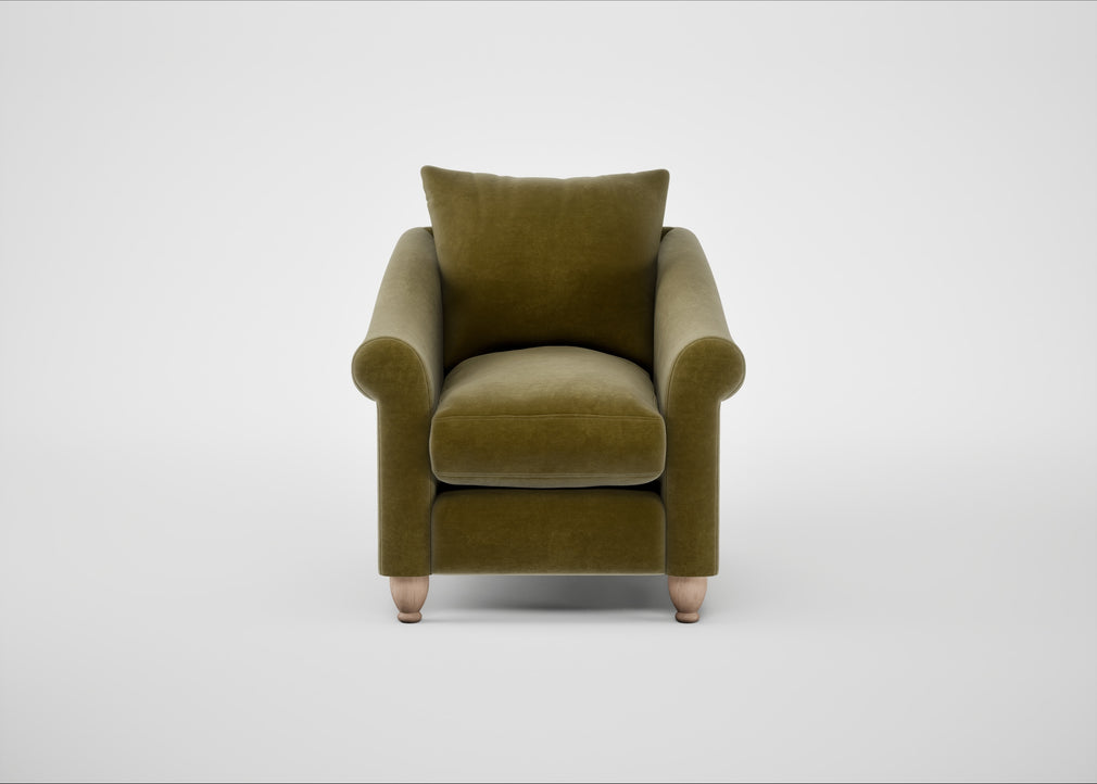Devon Armchair Smart Luxe Velvet Peridot / Natural
