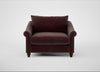 Devon Loveseat Smart Luxe Velvet Acorn / Walnut Stained
