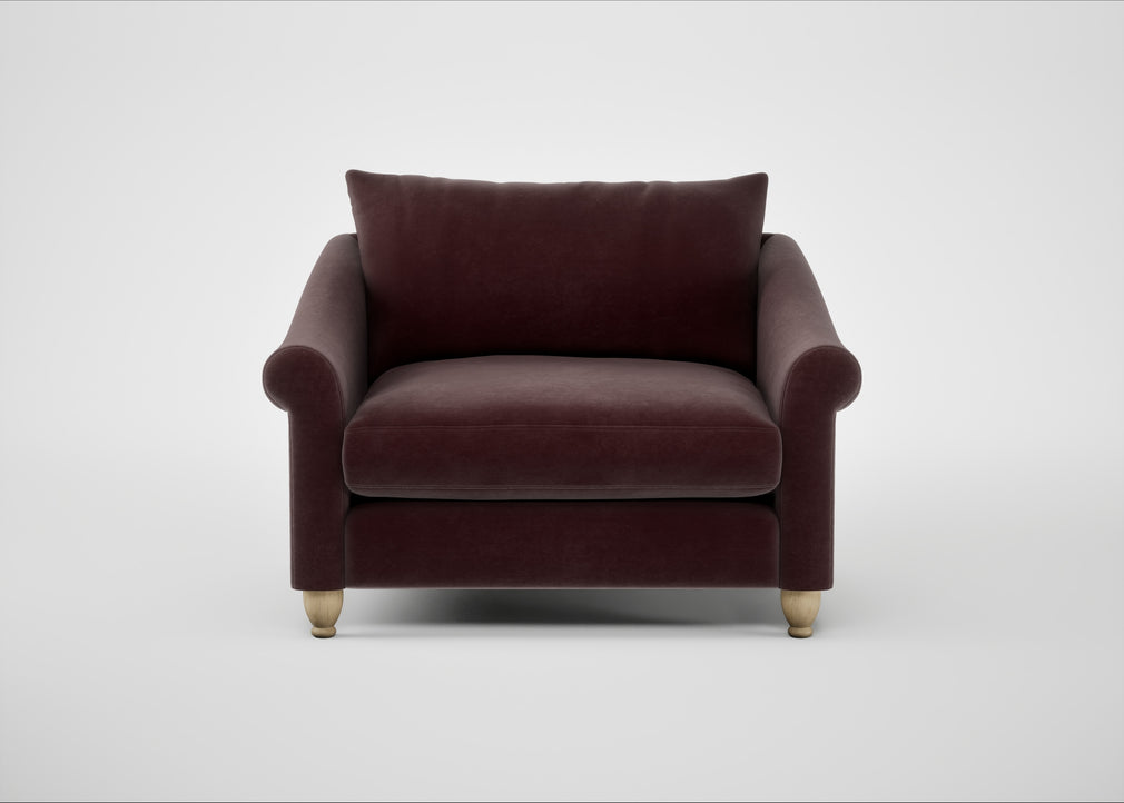 Devon Loveseat Smart Luxe Velvet Acorn / Natural