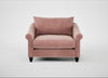 Devon Loveseat Smart Luxe Velvet Dusky Pink / Black