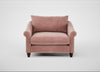 Devon Loveseat Smart Luxe Velvet Dusky Pink / Walnut Stained
