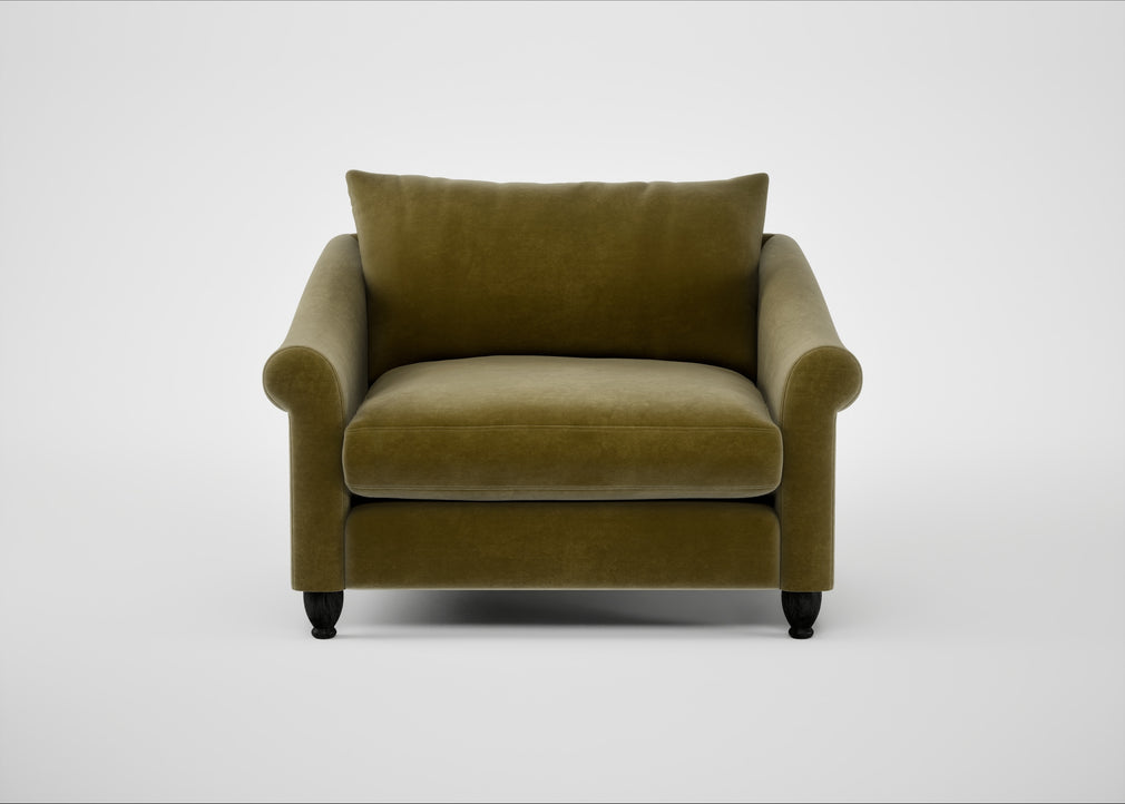 Devon Loveseat Smart Luxe Velvet Peridot / Black