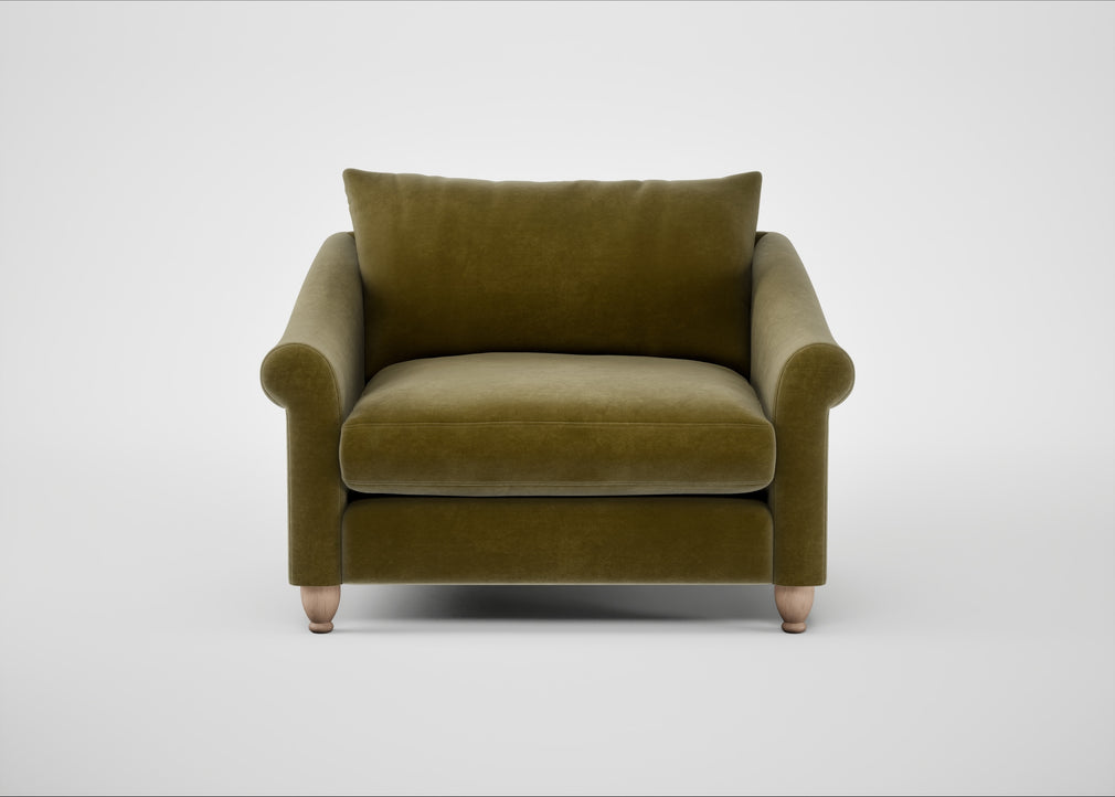 Devon Loveseat Smart Luxe Velvet Peridot / Natural
