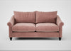 Devon 3 Seater Sofa Smart Luxe Velvet Dusky Pink / Black
