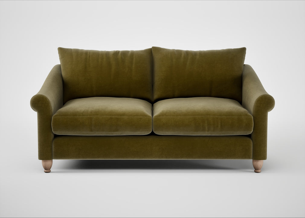 Devon 3 Seater Sofa Smart Luxe Velvet Peridot / Natural