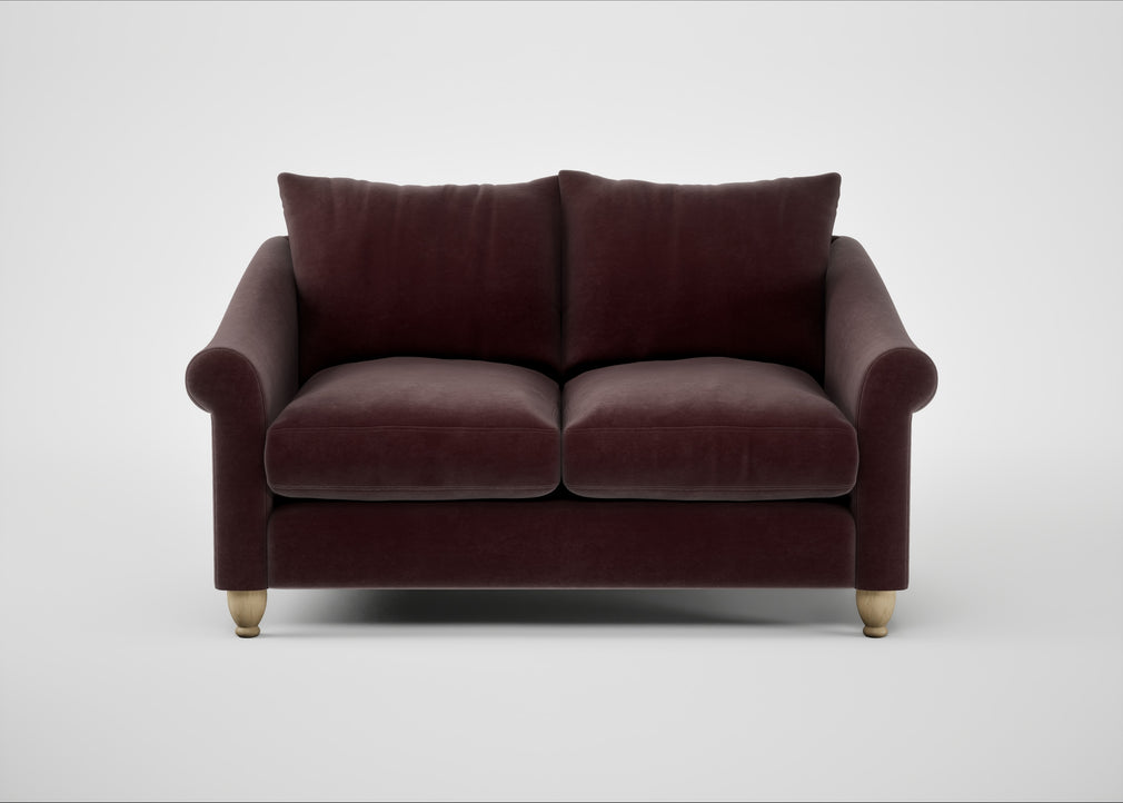 Devon 2 Seater Sofa Smart Luxe Velvet Acorn / Natural