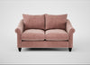 Devon 2 Seater Sofa Smart Luxe Velvet Dusky Pink / Black