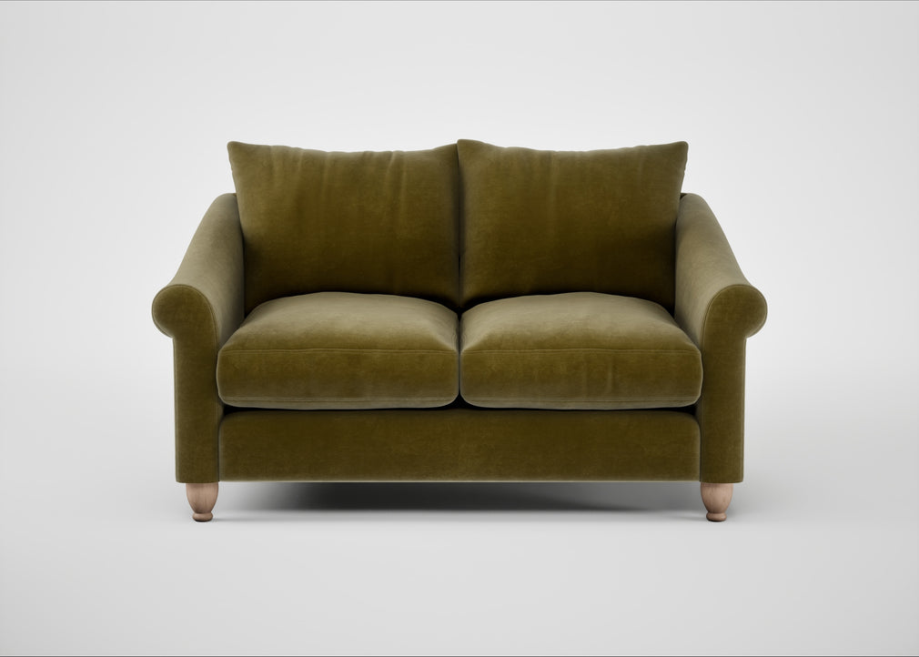 Devon 2 Seater Sofa Smart Luxe Velvet Peridot / Natural