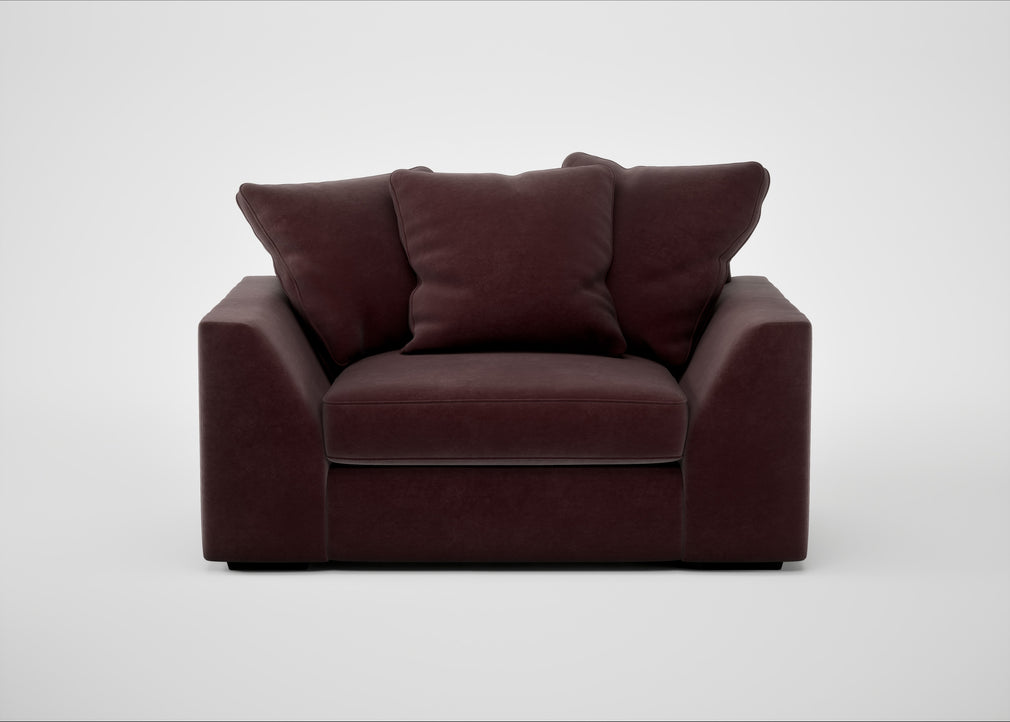 Cumulus Loveseat Smart Luxe Velvet Acorn