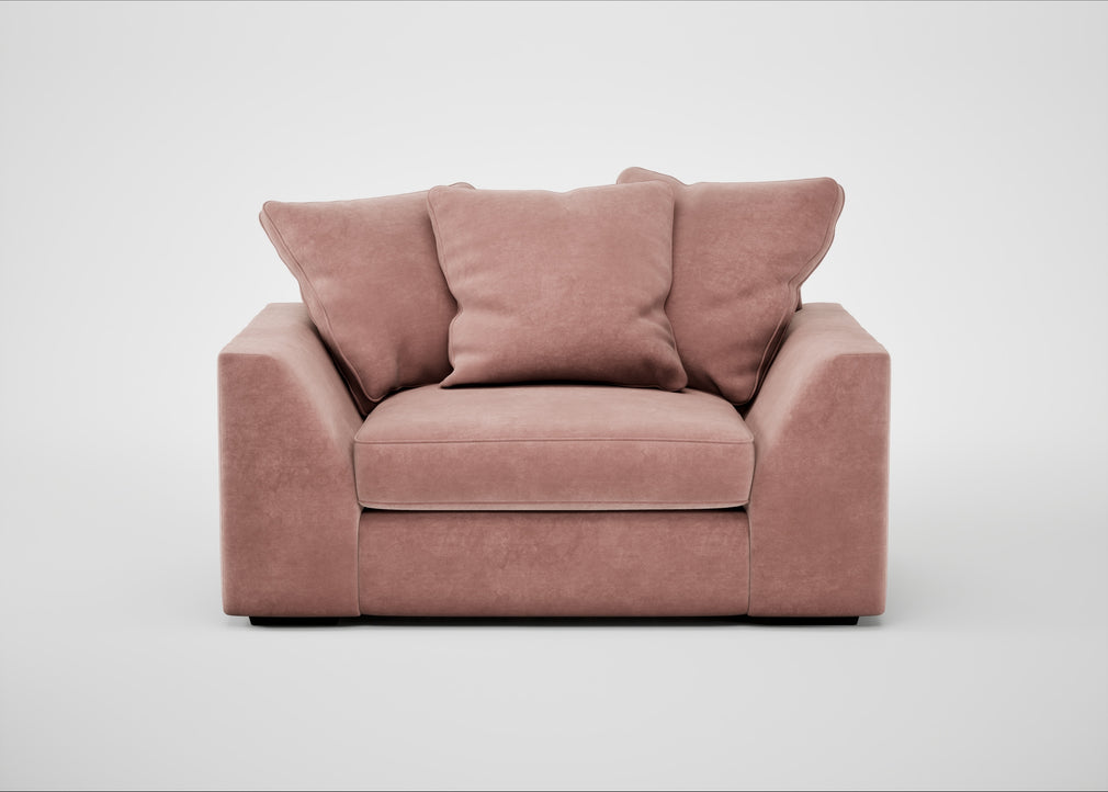 Cumulus Loveseat Smart Luxe Velvet Dusky Pink