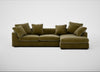 Cumulus Right Hand Facing Corner Sofa Smart Luxe Velvet Peridot
