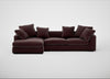 Cumulus Left Hand Facing Corner Sofa Smart Luxe Velvet Acorn