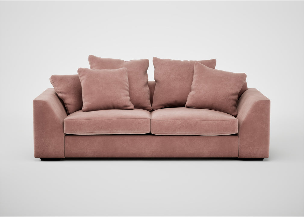 Cumulus 4 Seater Sofa Smart Luxe Velvet Dusky Pink