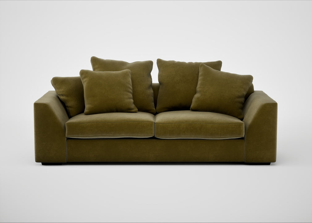 Cumulus 4 Seater Sofa Smart Luxe Velvet Peridot