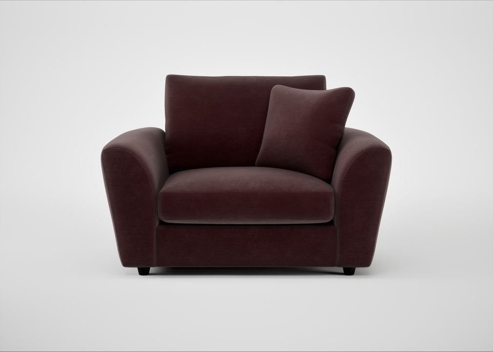 Snooze Loveseat Smart Luxe Velvet Acorn