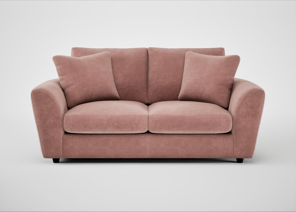 Snooze 3 Seater Sofa Smart Luxe Velvet Dusky Pink