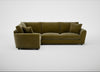 Snooze Left Hand Facing Corner Sofa Smart Luxe Velvet Peridot