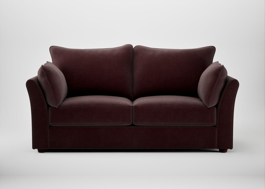 Tailor 3 Seater Sofa Smart Luxe Velvet Acorn / Walnut Stained