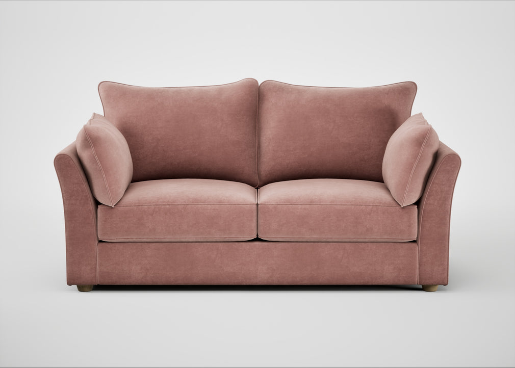 Tailor 3 Seater Sofa Smart Luxe Velvet Dusky Pink / Natural