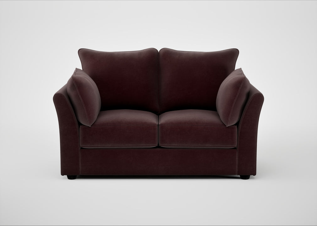 Tailor 2 Seater Sofa Smart Luxe Velvet Acorn / Black