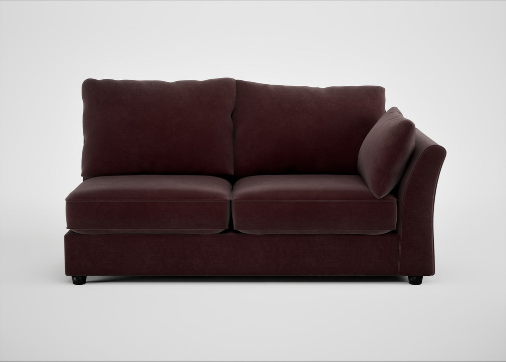 Tailor Large Right Hand Facing Corner Unit Smart Luxe Velvet Acorn / Black