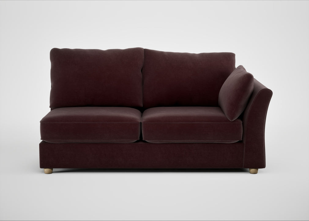 Tailor Large Right Hand Facing Corner Unit Smart Luxe Velvet Acorn / Natural