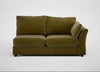 Tailor Large Right Hand Facing Corner Unit Smart Luxe Velvet Peridot / Black