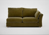 Tailor Large Right Hand Facing Corner Unit Smart Luxe Velvet Peridot / Natural