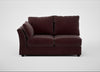 Tailor Medium Left Hand Facing Corner Unit Smart Luxe Velvet Acorn / Black