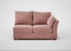 Tailor Medium Right Hand Facing Corner Unit Smart Luxe Velvet Dusky Pink / Black