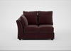 Tailor Double Left Hand Facing Corner Unit Smart Luxe Velvet Acorn / Black