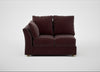 Tailor Double Left Hand Facing Corner Unit Smart Luxe Velvet Acorn / Natural